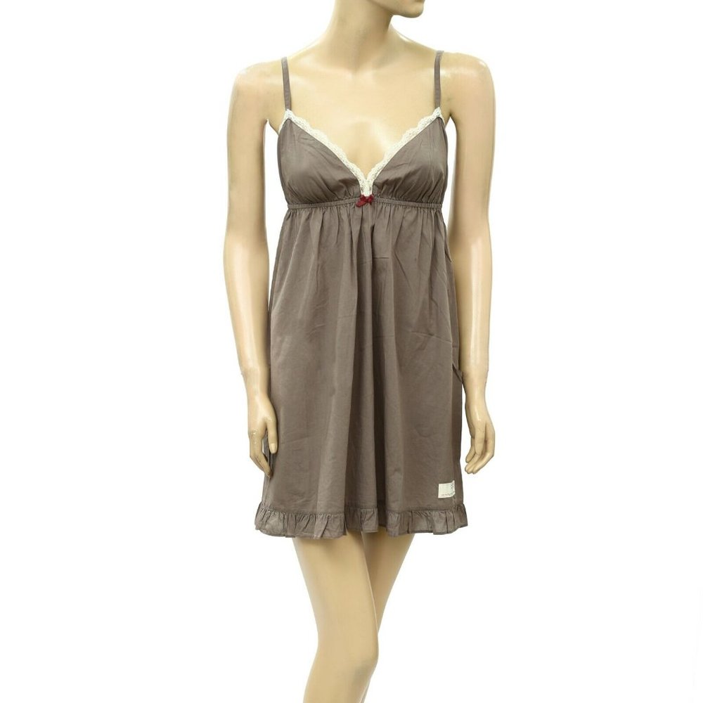 Odd Molly Anthropologie Once In A While Lace Slip Mini Dress Cotton S-1